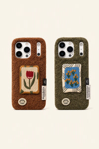 Embroidered Tulip Phone Case