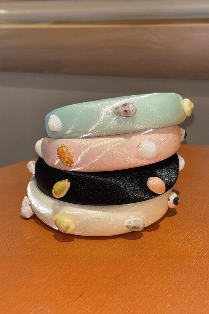 Natural Seashell Satin Sponge Headband