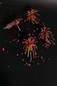 New Year's Fireworks Beaded Earrings