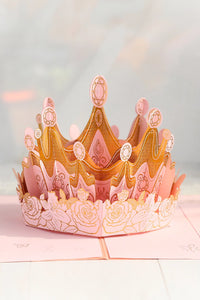 Queen's Crown 3D Pop Up Paper Art Greeting Card