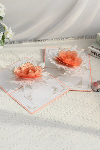 Rose 3D Pop Up Paper Art Greeting Card