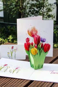 Tulip 3D Pop Up Paper Art Greeting Card