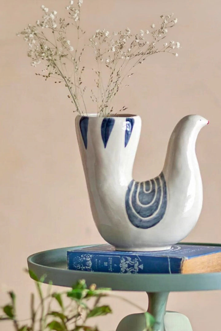 U-Shaped Dove Ceramic Vase
