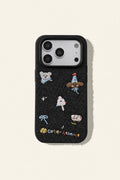 Embroidered animal phone case with colorful stitched design, compatible with various smartphones, by TRLab Shop.