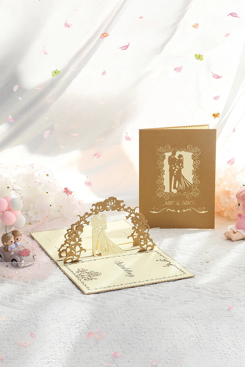 3D Pop Up Paper Art Wedding Invitation