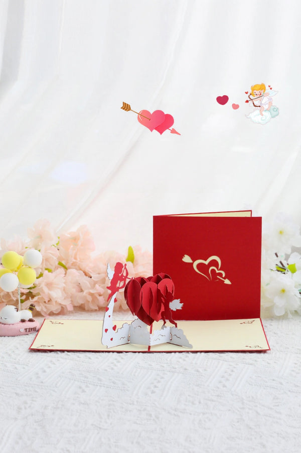 Cupid's Love 3D Pop Up Paper Art Greeting Card