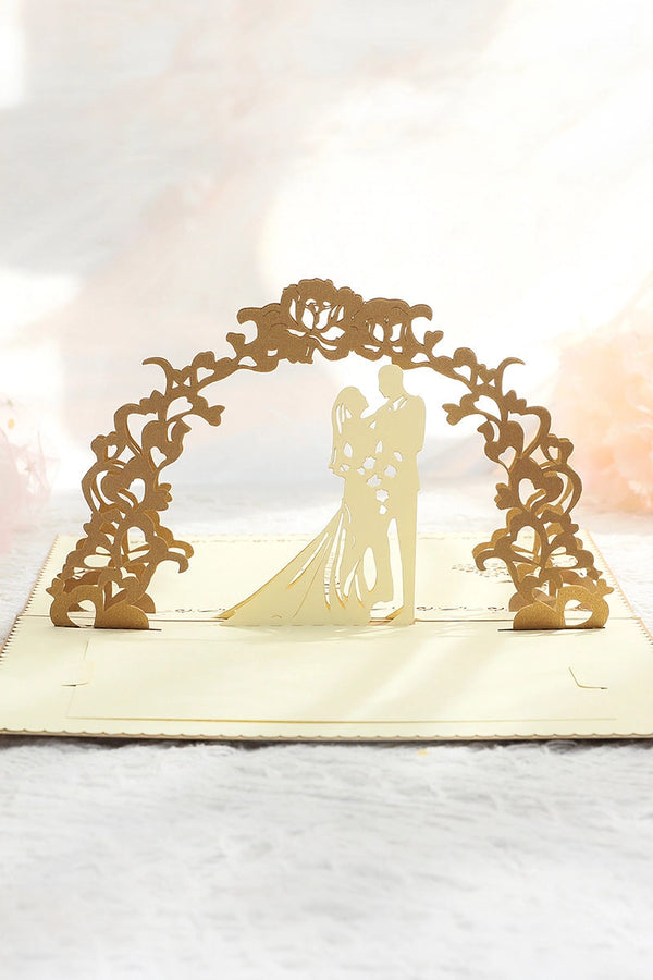 3D Pop Up Paper Art Wedding Invitation
