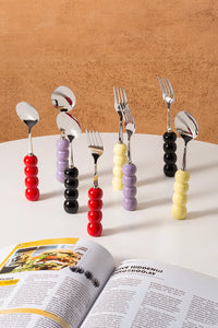 Cream-Textured Stainless Steel Cutlery Set - TRLab Shop