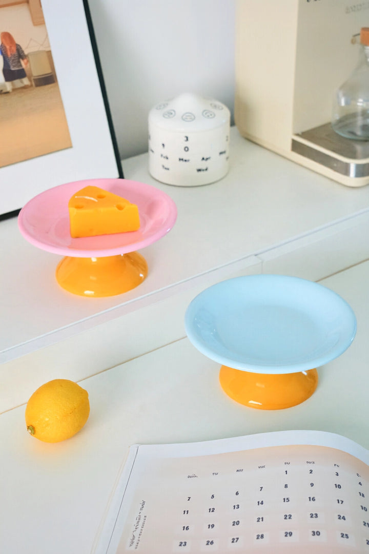 Cream-Style High-Footed Dessert Plate - TRLab Shop