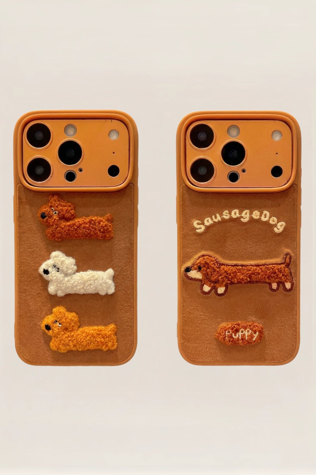 Autumn Puppy Embroidered Phone Case - TRLab Shop