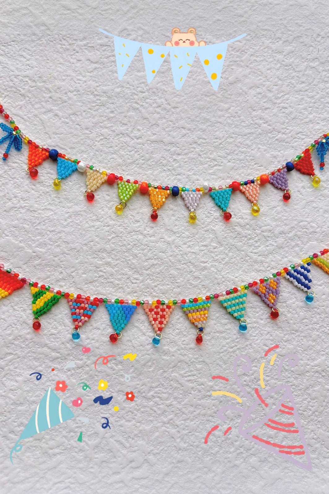 Happy Party Beaded Necklace