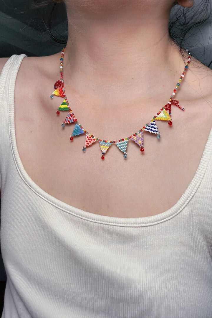 Happy Party Beaded Necklace