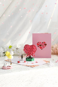 Love Heart Tree 3D Pop Up Paper Art Greeting Card