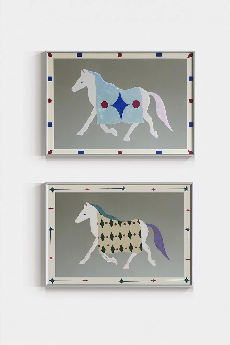 Bauhaus-Style Pony Mirror Wall Art