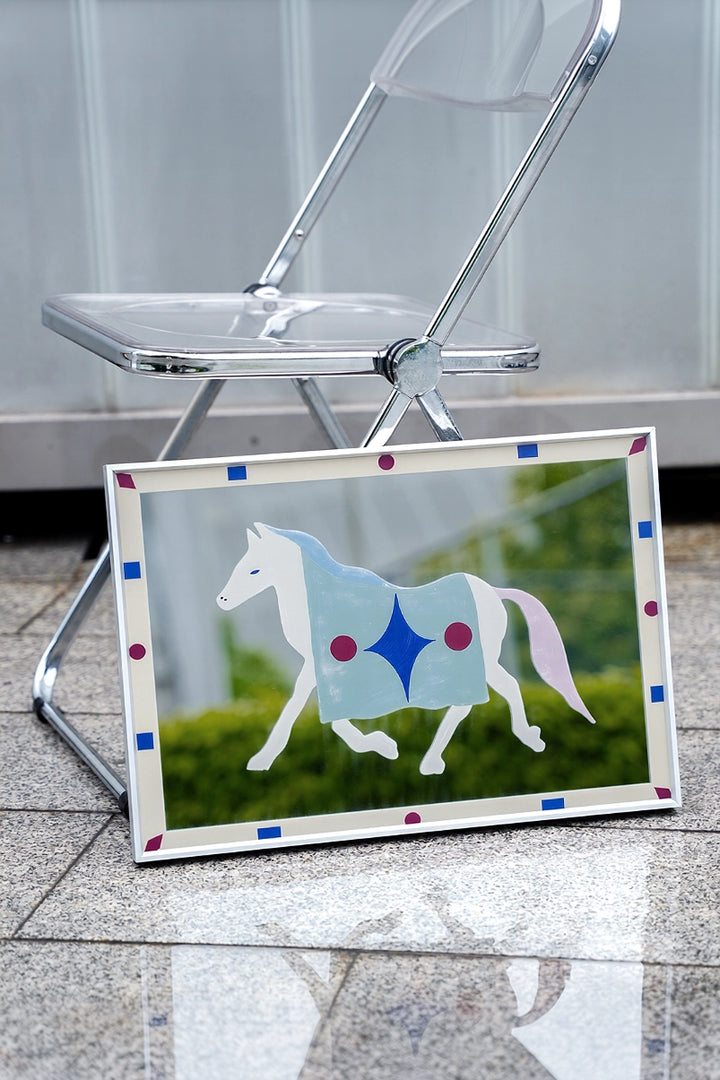 Bauhaus-Style Pony Mirror Wall Art
