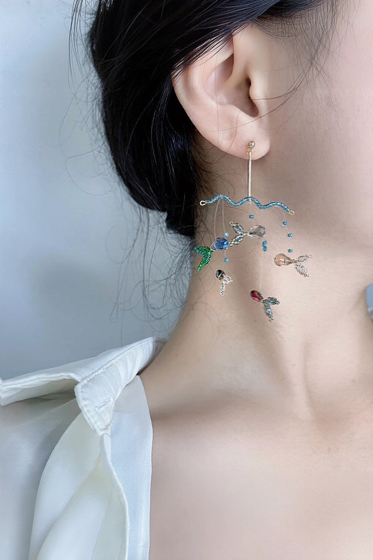 Minimalist-Style Underwater Fish Earrings
