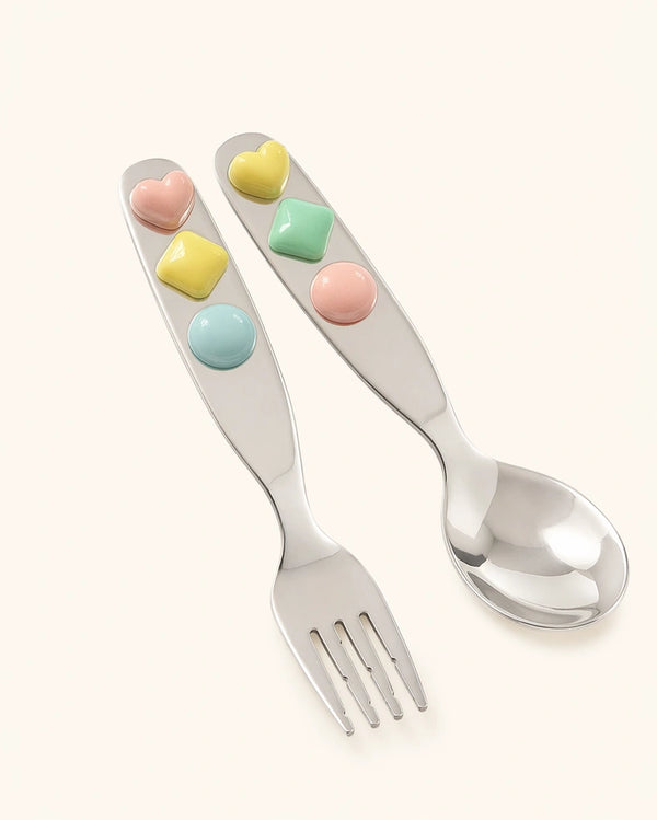 Jelly Jade Stainless Steel Spoon & Fork