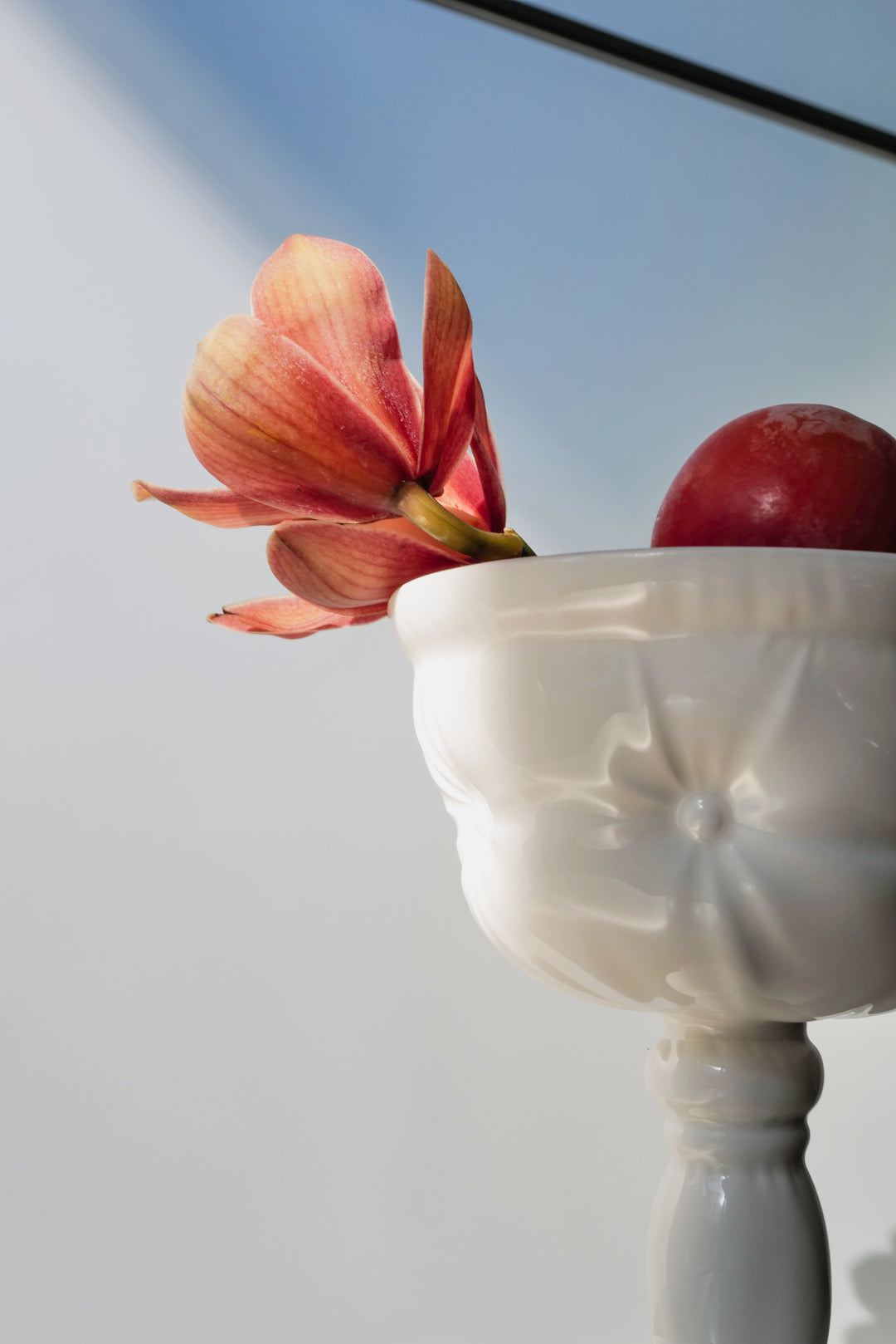 Ceramic Goblet and Footed Pillow Bowl