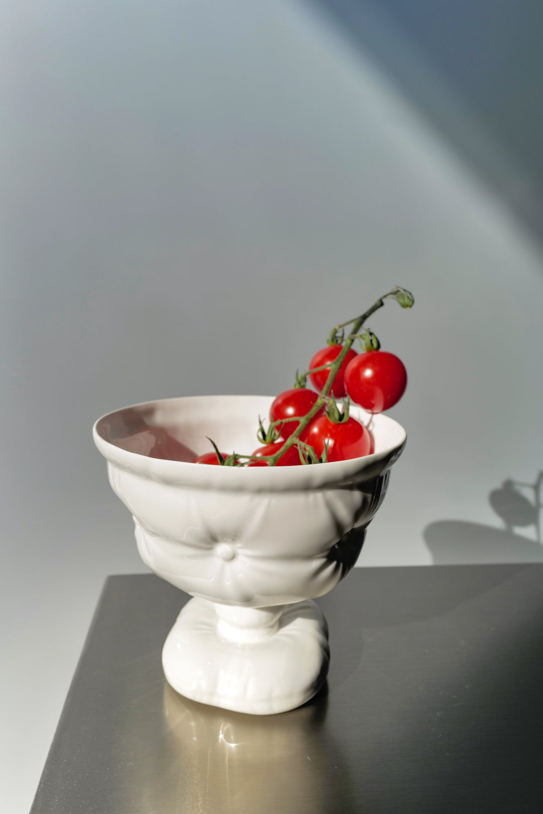 Ceramic Goblet and Footed Pillow Bowl