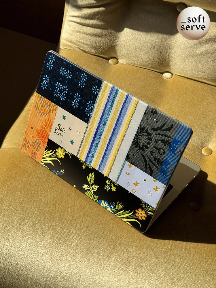 Satin Floral Patchwork Laptop Case - TRLab Shop