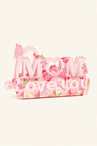 Love Mom 3D Pop Up Paper Art Greeting Card