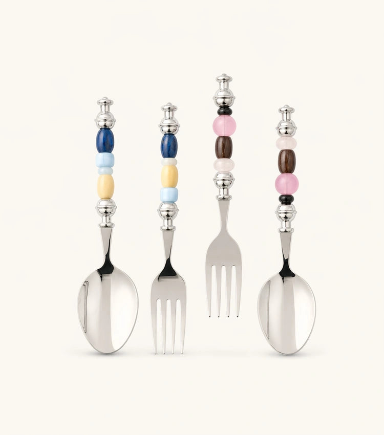 Monet Oil Paintings Beads Stainless Steel Spoon & Fork