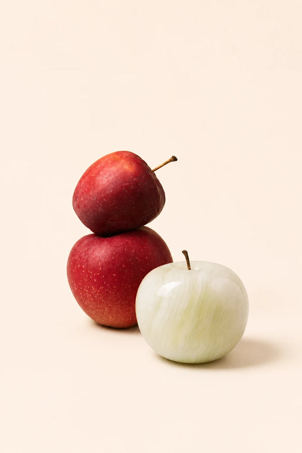 Natural Jade Apple Incense Holder Gift Set