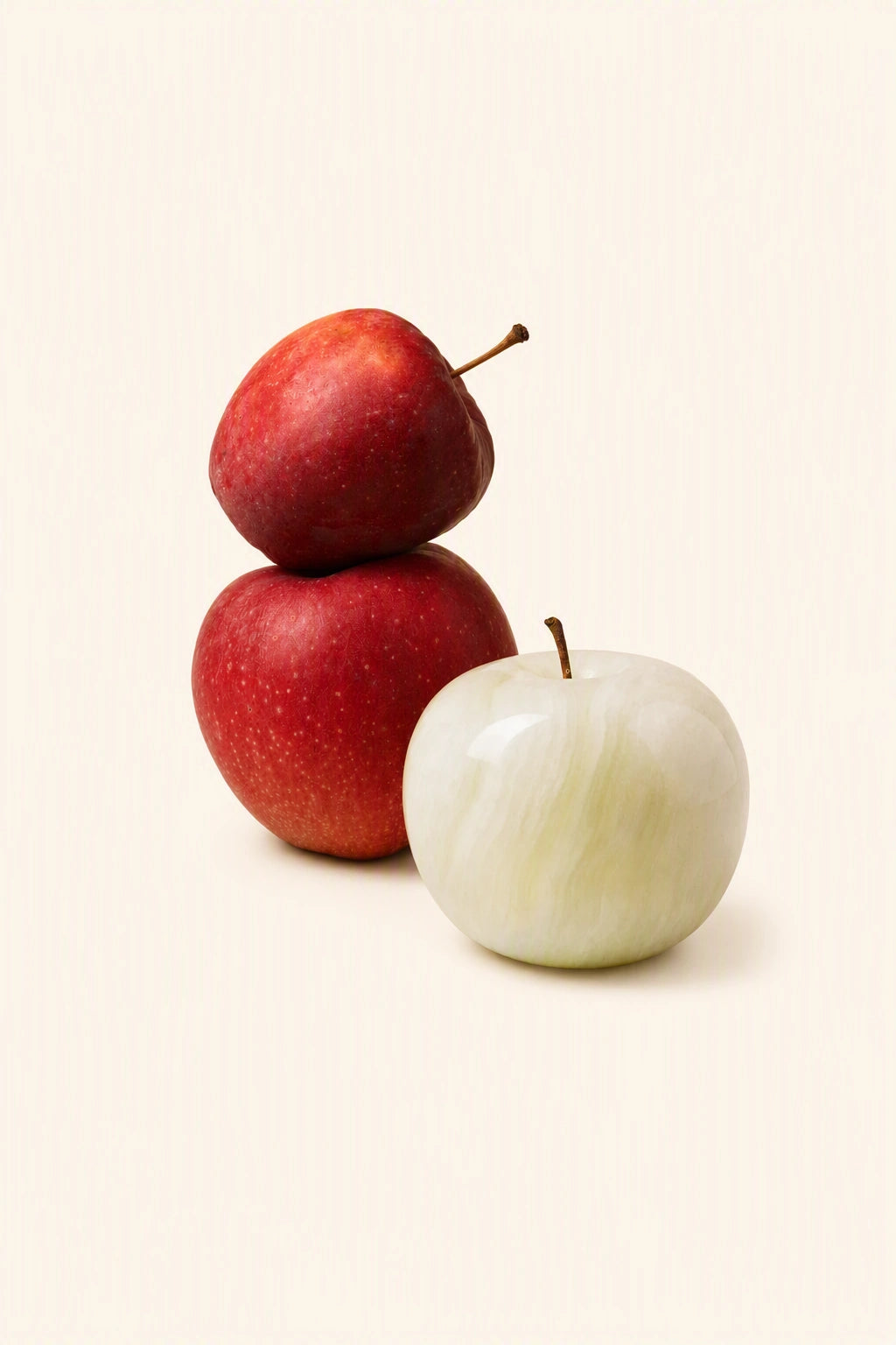 Natural Jade Apple Incense Holder Gift Set