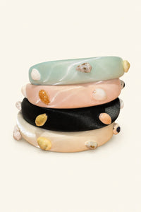 Natural Seashell Satin Sponge Headband