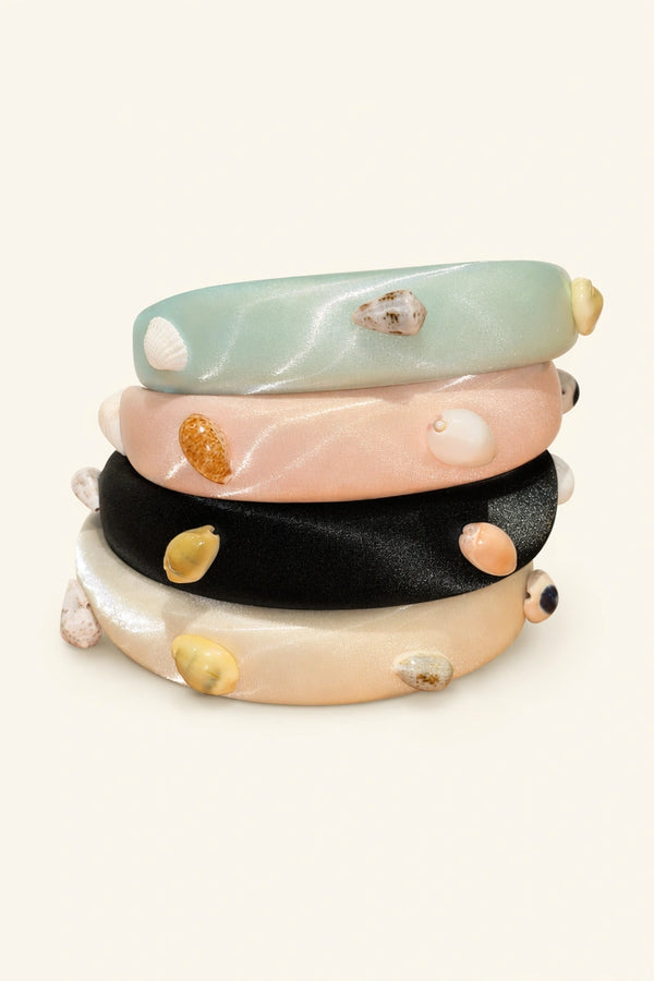 Natural Seashell Satin Sponge Headband