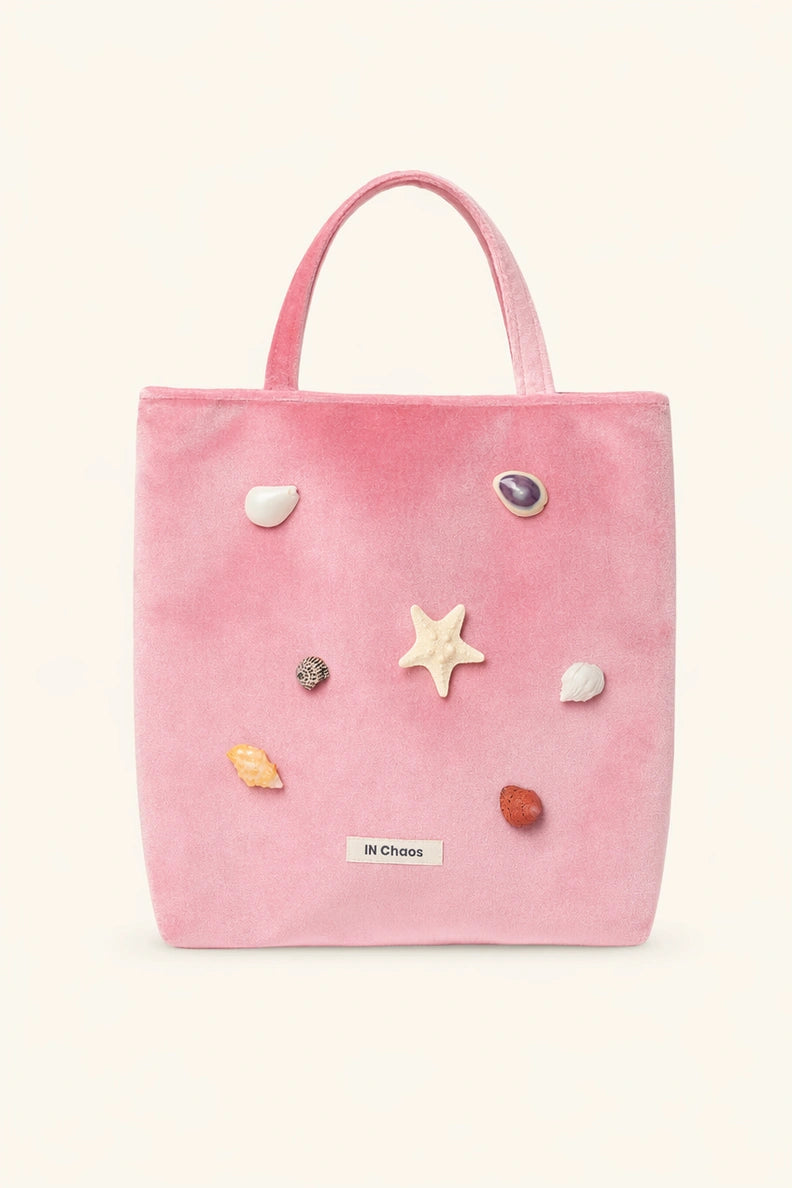 Natural Shell Velvet Handbag