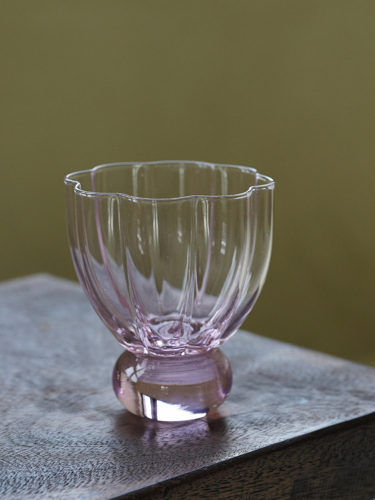 Petal Hour Blush Glass Cup