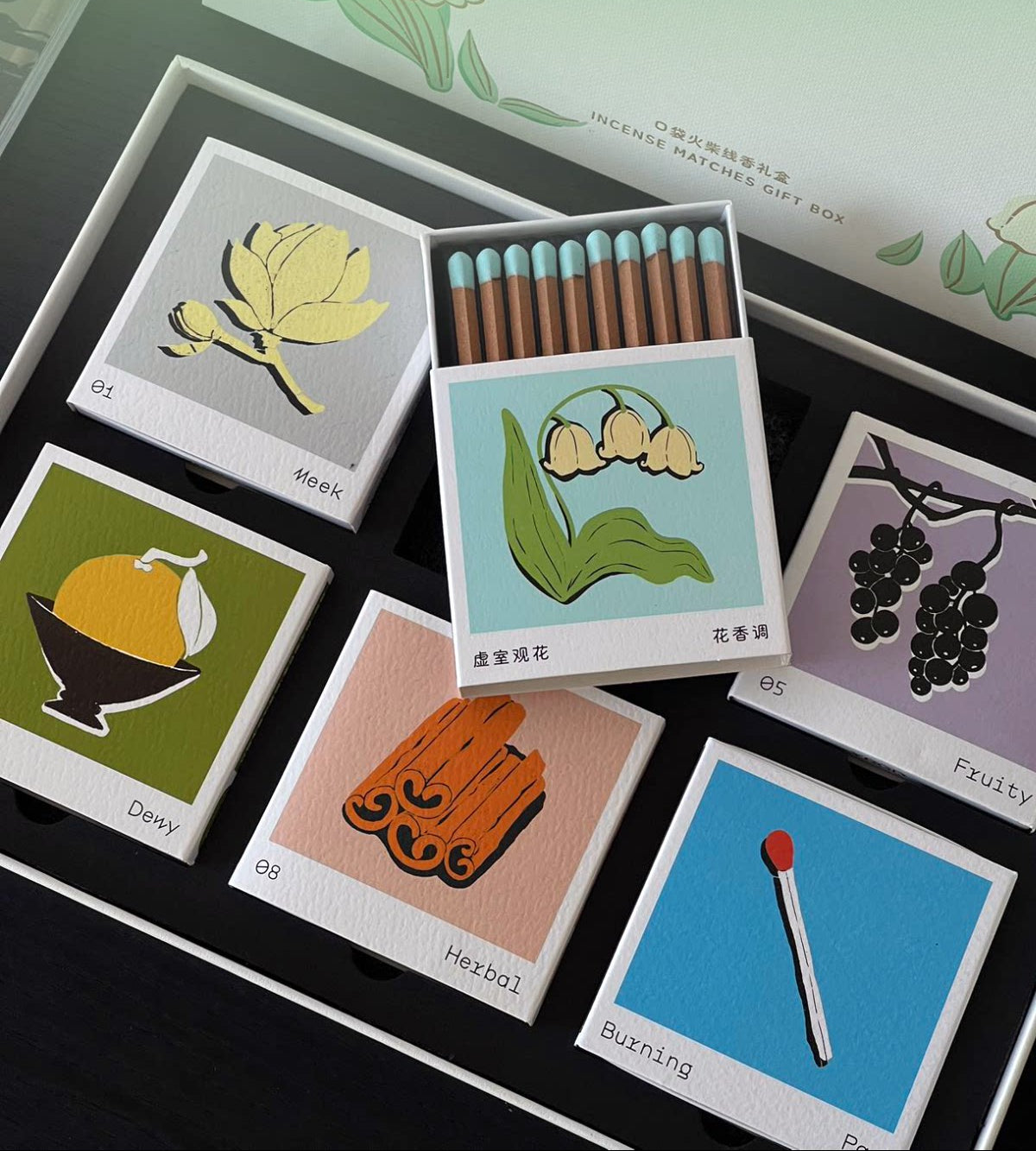 Pocket Incense Matches Gift Set