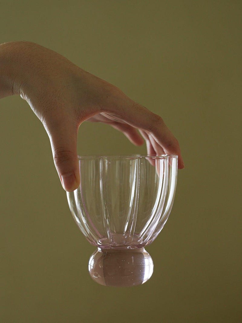 Petal Hour Blush Glass Cup