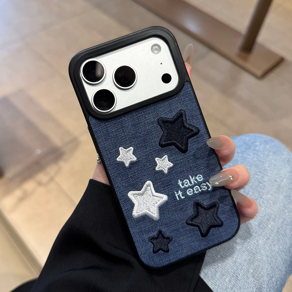 Embroidered Star Phone Case