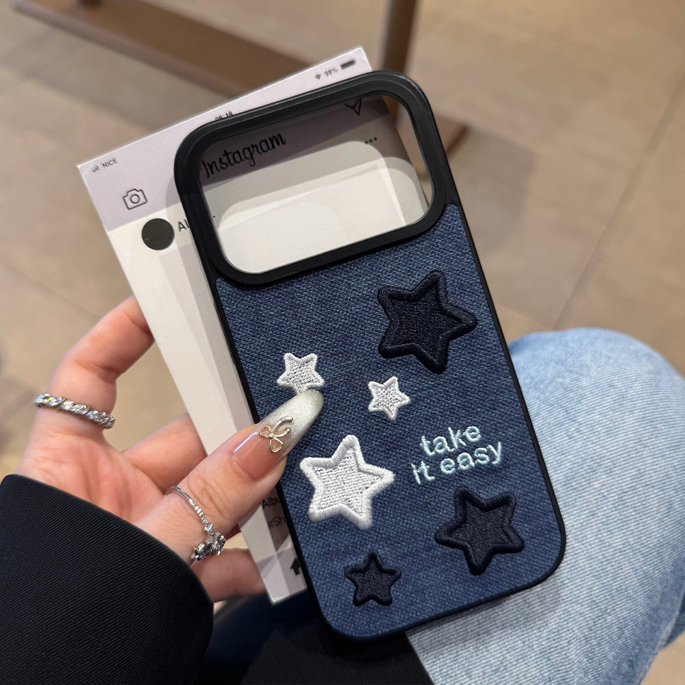 Embroidered Star Phone Case