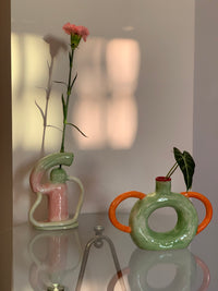 Ceramic Donut Twin-Handled Vase Collection