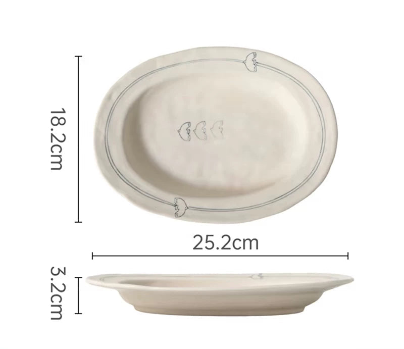 Flying Bird Ceramic Tableware — Irregular Rim Series