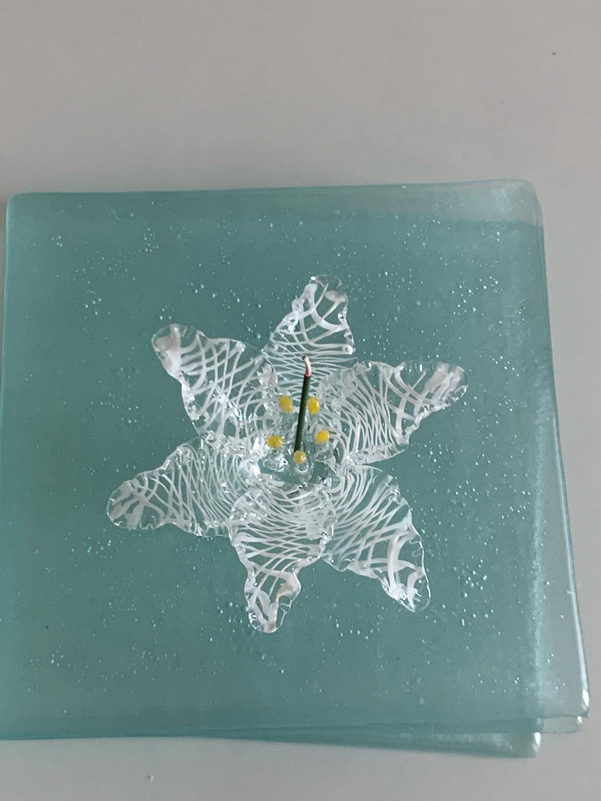 Wild Meadow Blush Glass Incense Holder