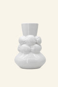 Double Scarf White Ceramic Vase