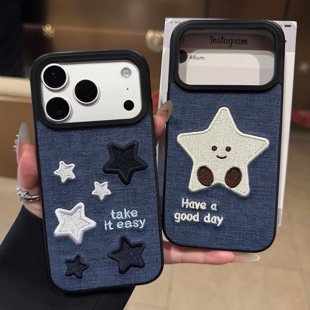 Embroidered Star Phone Case