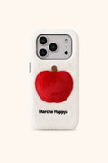 Plush Embroidered Apple Phone Case