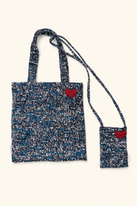 Sapphire Blue Hour Tote Bag & Phone Pouch