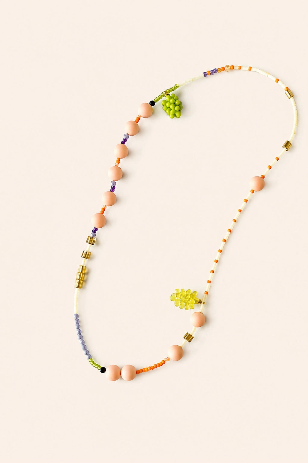 Sorbet Grapes Beaded Necklace