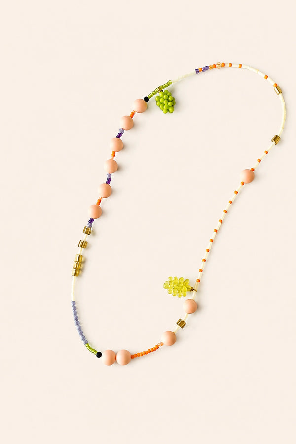 Sorbet Grapes Beaded Necklace