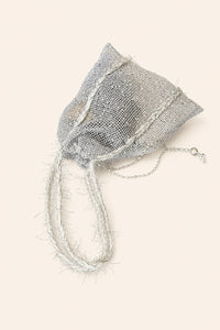 SoftServe Sorbet Shiny Waffle Drawstring Tote Bag with glossy waffle fabric and adjustable drawstring closure.