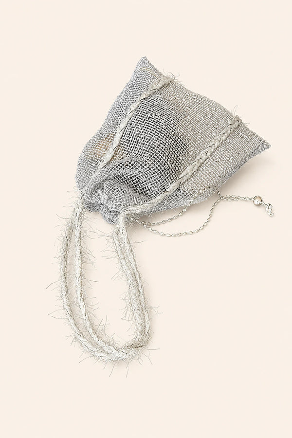 Sorbet Shiny Waffle Drawstring Tote Bag