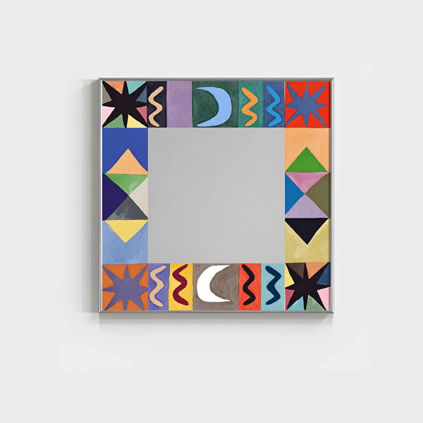 Moon Star Patchwork Wall Mirror