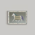 Bauhaus Argyle Pony Silver Mirror Art