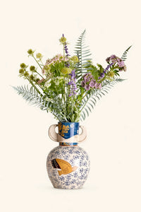 Twin-Handled Dove Ceramic Vase
